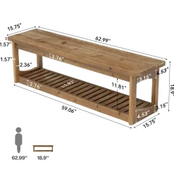 Solid Wood TV Stand, 63