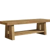 Solid Wood TV Stand for Up to 75 Inch TV, 2-Tier Farmhouse Media Console with Open Shelves