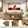 Solid Wood TV Stand for up to 75" TVs, 63" Media Console Entertainment with Shelves