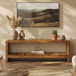 Solid Wood Tv Stand, Rustic Entertainment Center Media Console for Tv Up to 65"