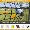 Sports Netting, Nylon Golf Net 10x10, High Impact Golf Practice Net for Backyard, 4 Hooks & 12 Bungee Cords