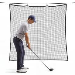 Sports Netting, Nylon Golf Net 10x10, High Impact Golf Practice Net for Backyard, 4 Hooks & 12 Bungee Cords