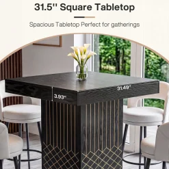 Square Bar Table, 37.4