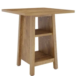 Square Bar Table with Storage, 35.4