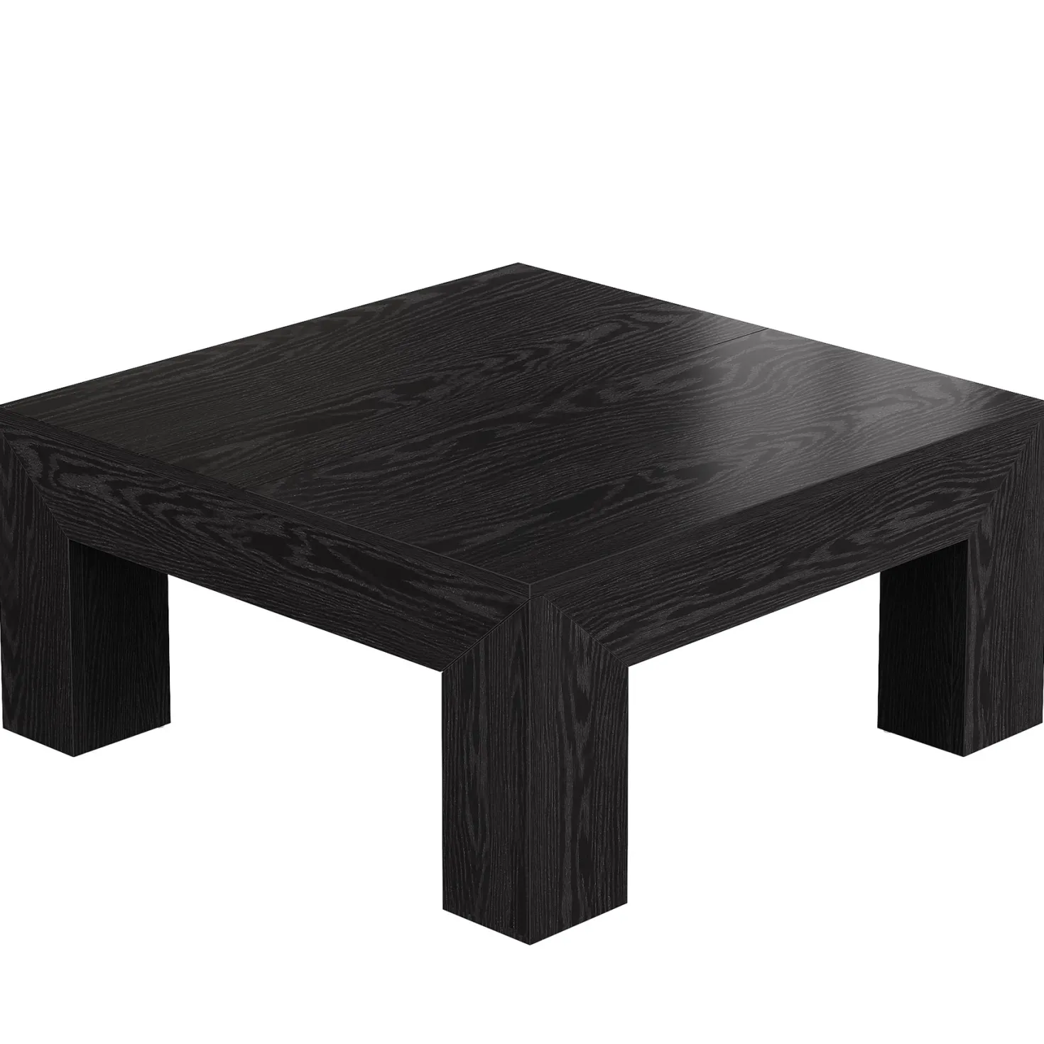 Square Coffee Table, 39.37" Center Tea Accent Table with Sturdy Legs