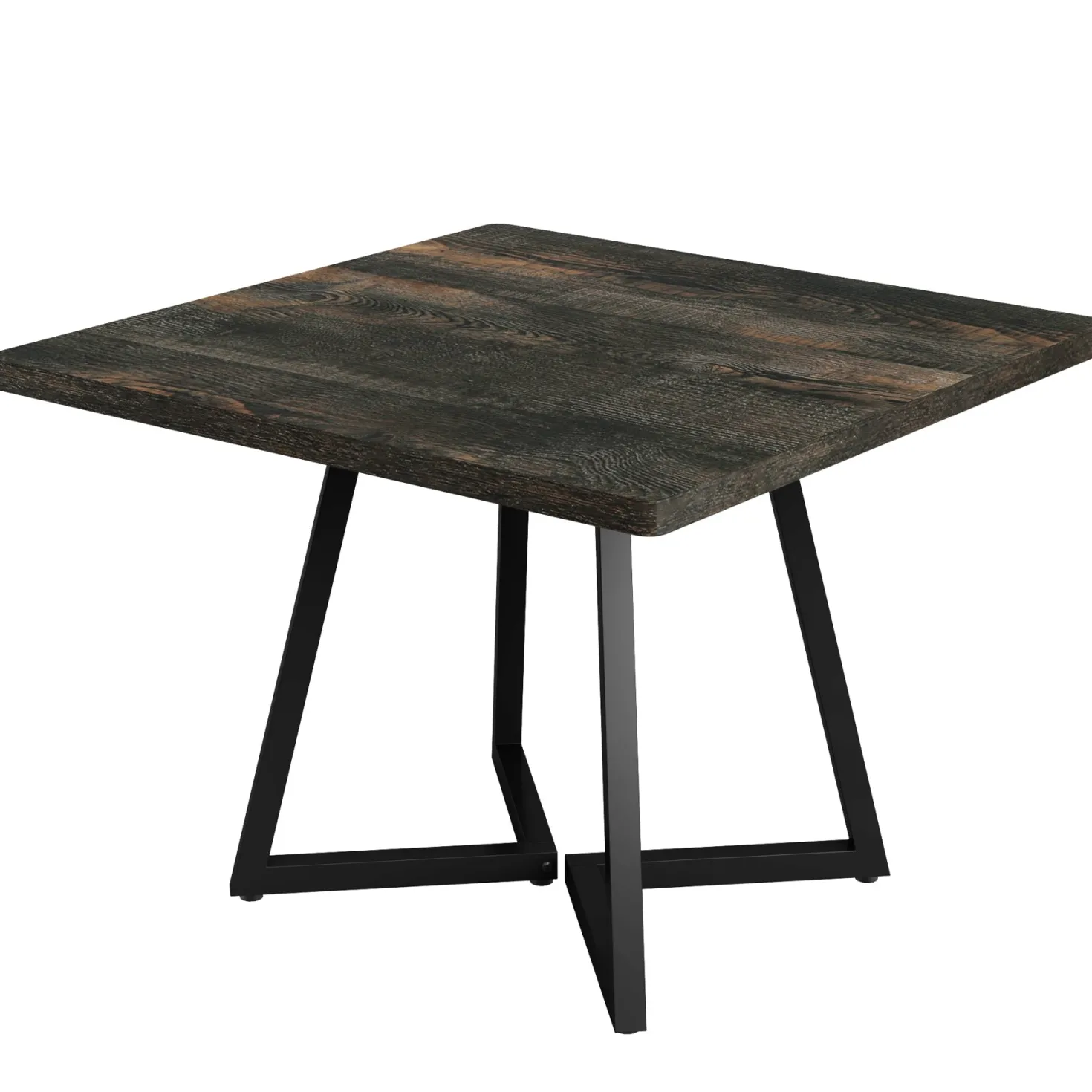 Square Dining Table, 31.5" Small Kitchen Dinner Table with Metal Base for 2-4