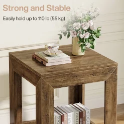 Square End Table, 19.7