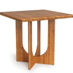 Square Solid Wood Dining Table, 31.5" Kitchen Table for 2-4 People