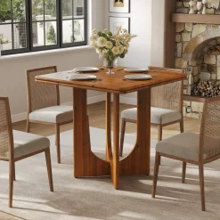 Square Solid Wood Dining Table, 31.5
