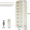 8-Tier Arched Bookshelf, 74” Tall Bookcase Open Display Shelf for Home Office