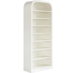 8-Tier Arched Bookshelf, 74” Tall Bookcase Open Display Shelf for Home Office