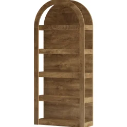 5-Tier Arched Bookshelf, 71" Tall Rack Bookcase Display Shelf for Home Office