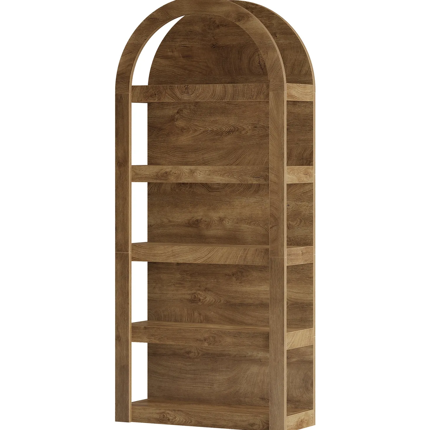 5-Tier Arched Bookshelf, 71" Tall Rack Bookcase Display Shelf for Home Office