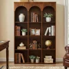 5-Tier Bookcase, 70.9" Tall Arched Bookshelf Open Shelving Unit