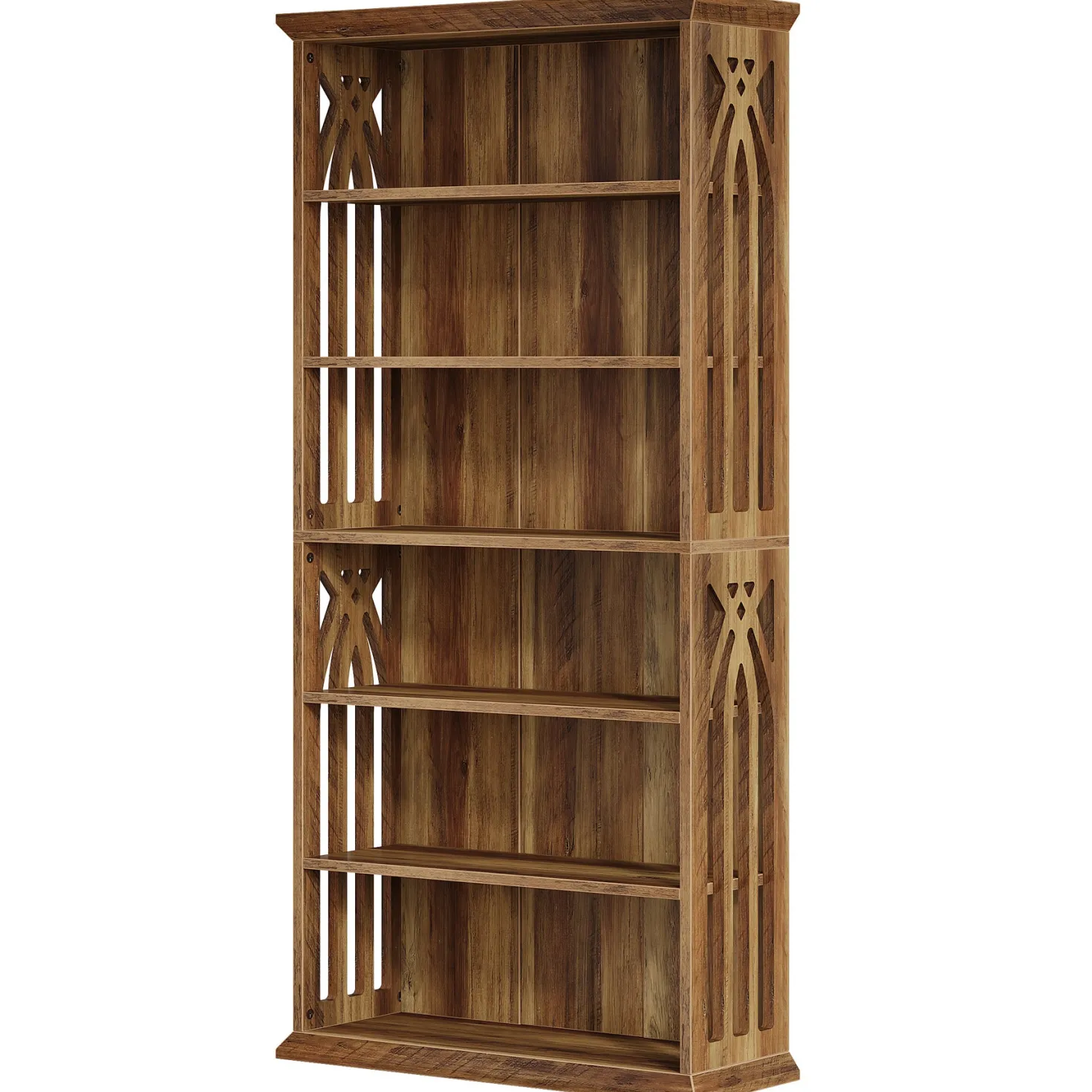 6-Tier Bookshelf, 75" Bookcase Display Shelves Storage Etagere
