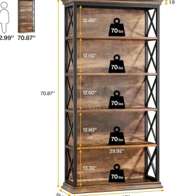 6-Tier Bookshelf, 70.87