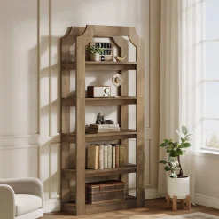 5-Tier Bookshelf, 70.9" Freestanding Bookcase with Open Storage Shelves