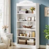 5-Tier Bookshelf, 73" Freestanding Etagere Bookcase with Storage Shelves