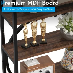 6-Tier Bookshelf, 70.9" Industrial Bookcase Display Shelf