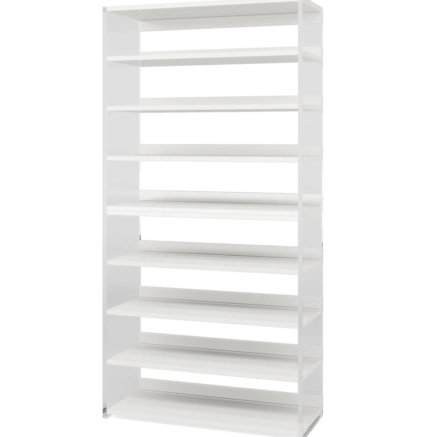 8-Tier Bookshelf, Acrylic Bookcase Storage Display Shelf