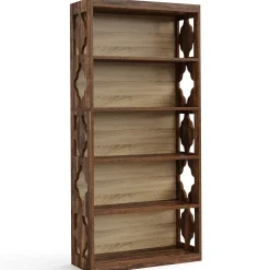 6-Tier Bookshelf, 70-Inch Wood Bookcase with Storage Shelves