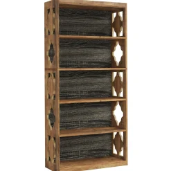 6-Tier Bookshelf, 70-Inch Wood Bookcase with Storage Shelves