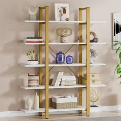 5-Tier Bookshelf, Open Etagere Bookcase Storage Display Rack