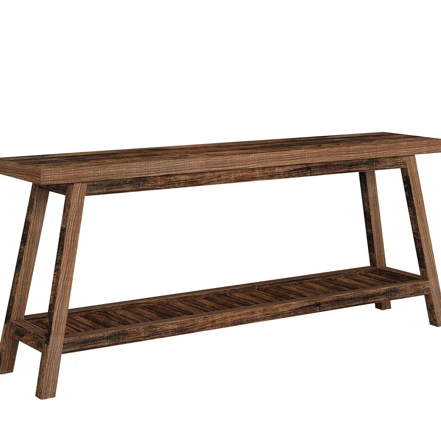 2-Tier Console Table, 70.9" Entryway Sofa Table for Hallway, Living Room
