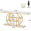 4-Tier Console Table, 70.9 inch Sofa Table Accent Table with Storage Shelves
