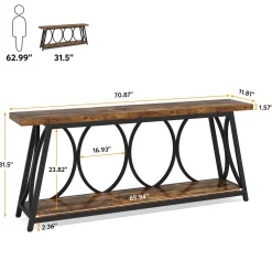 2-Tier Console Table, 70.9