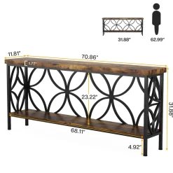 2-Tier Console Table, 70.9