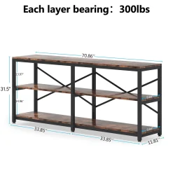 3-Tier Console Table, 70.9