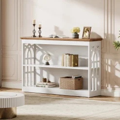 3-Tier Console Table, 41.34" Modern Entryway Sofa Table Behind the Couch