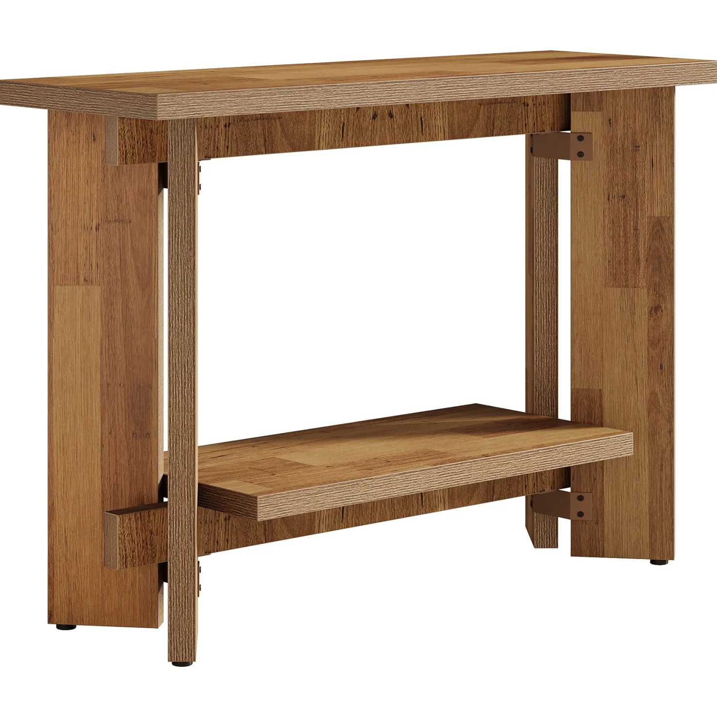 2-Tier Console Table, 41" Narrow Sofa Entryway Table with Storage Shelf