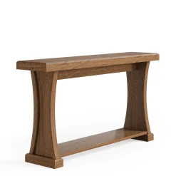 2-Tier Console Table, 63” Narrow Entryway Sofa Table with Storage Shelf
