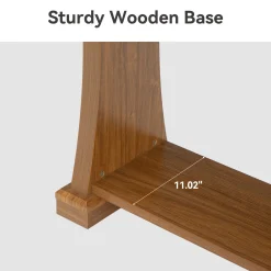 2-Tier Console Table, 63” Narrow Entryway Sofa Table with Storage Shelf