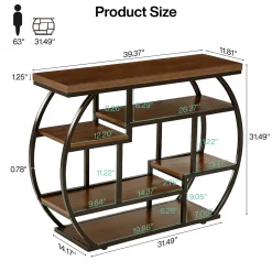 6-Tier Console Table, 39.4