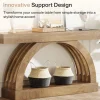 2-Tier Console Table, 63" Unique Arched Sofa Table Behind The Couch