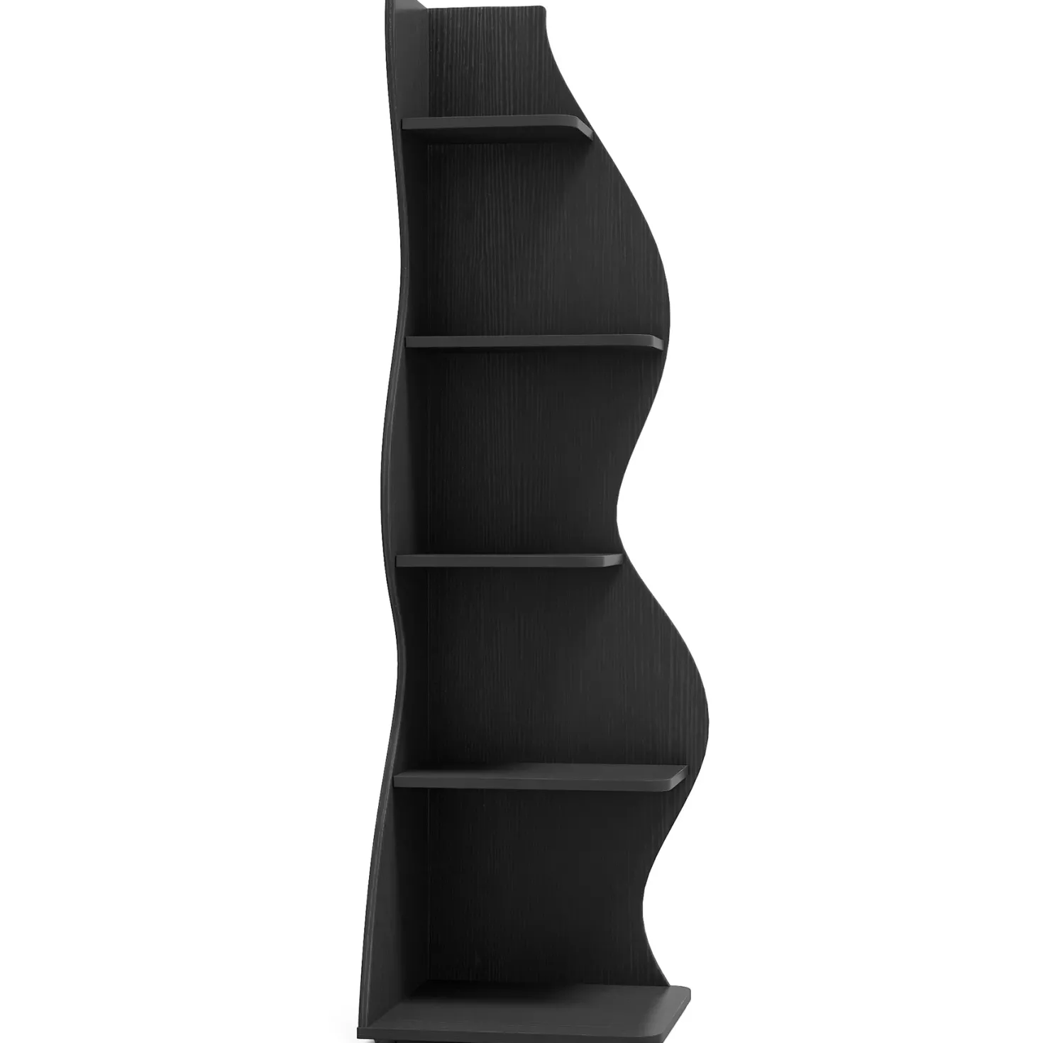 5-Tier Corner Bookcase, Rustic Freestanding Corner Shelf for Small Spaces