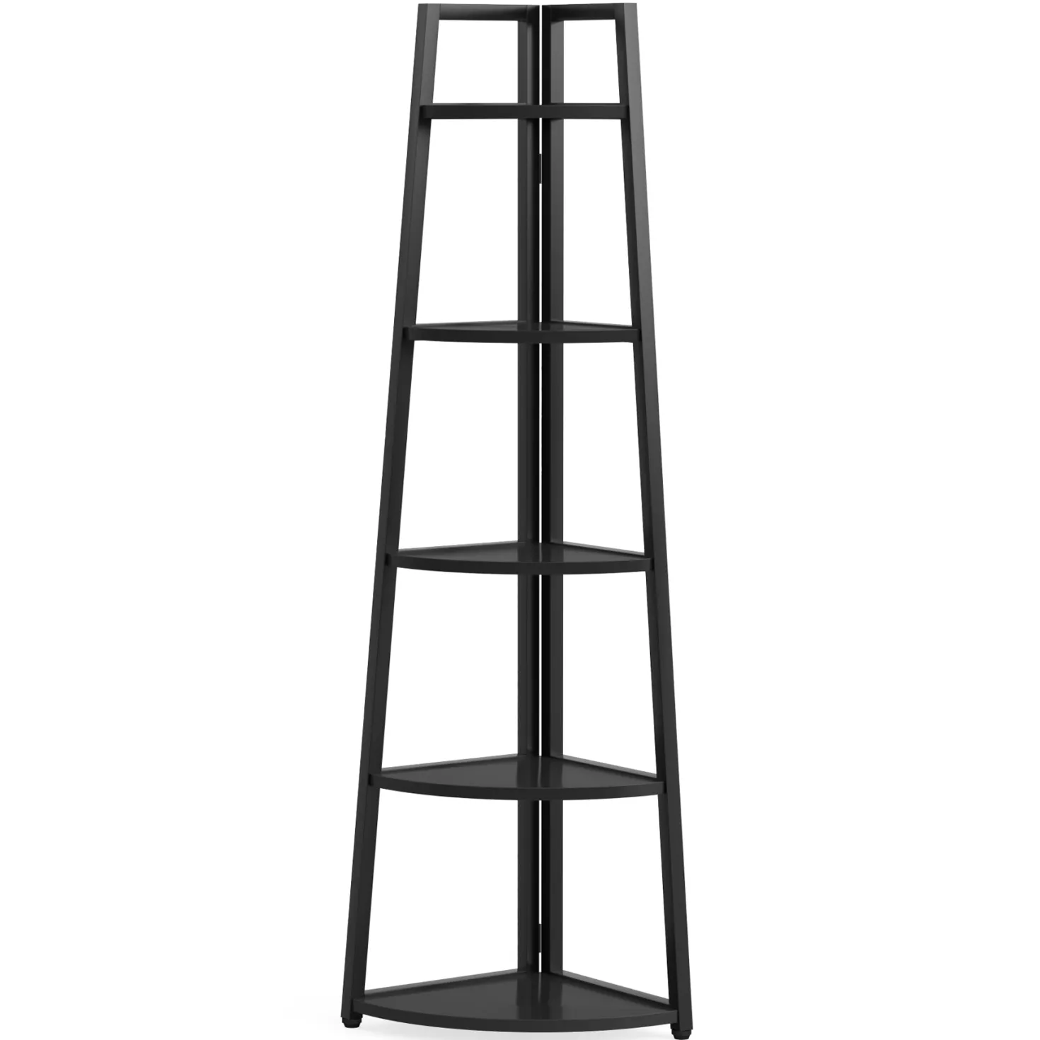 5-Tier Corner Bookshelf, 70" Tall Corner Shelves Plant Stand for Living Room