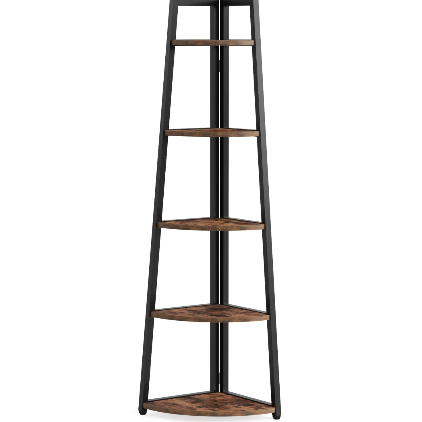 5-Tier Corner Bookshelf, 70" Tall Corner Shelves Plant Stand for Living Room