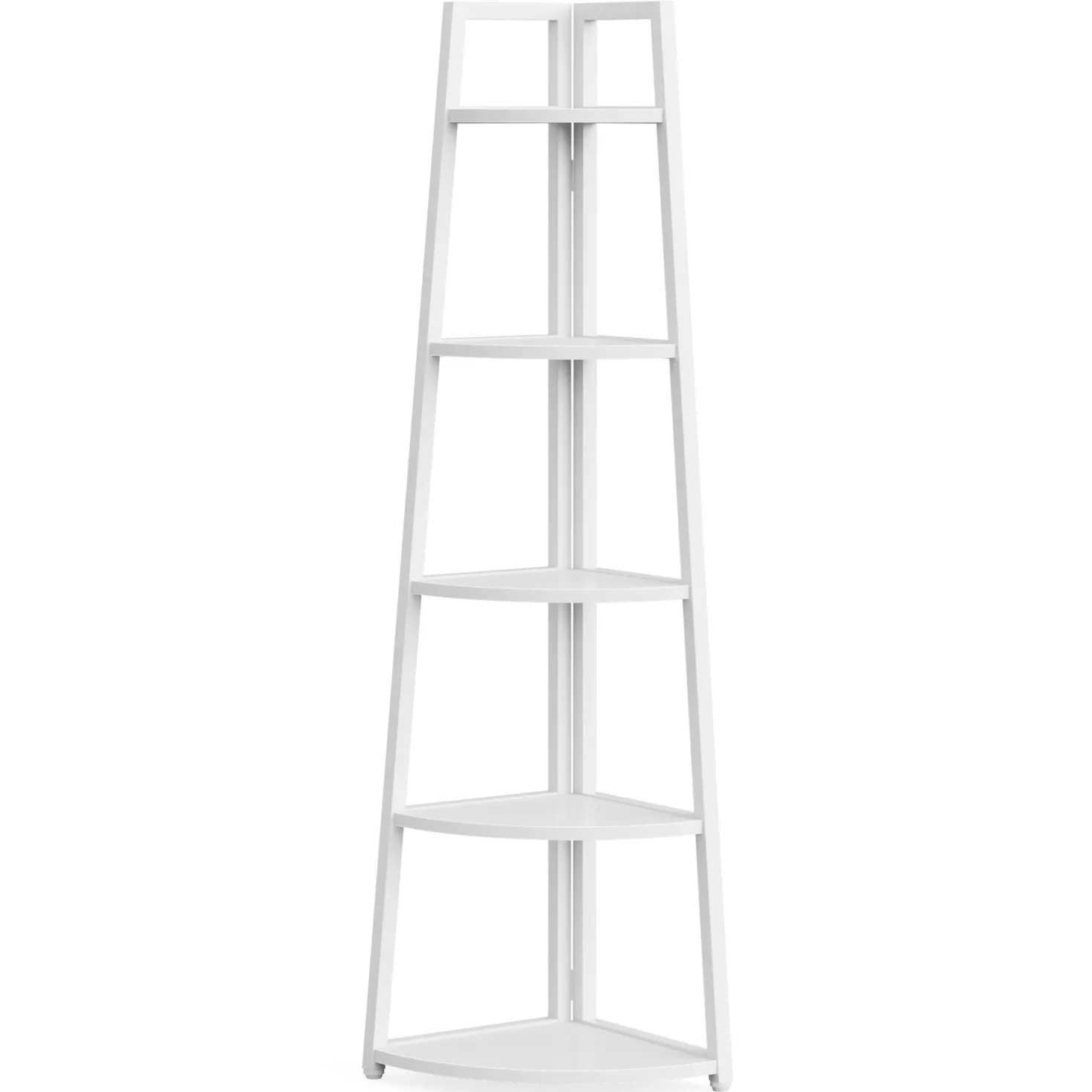 5-Tier Corner Bookshelf, 70" Tall Corner Shelves Plant Stand for Living Room