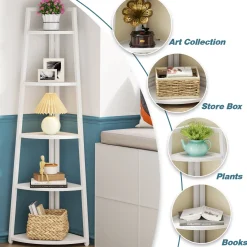 5-Tier Corner Bookshelf, 70