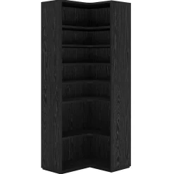 9-Tier Corner Bookshelf, Modern L-Shaped Bookcase Display Shelf