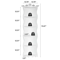 5-Tier Corner Shelf, 70.8