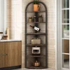 6-Tier Corner Shelf, 71 inch Tall Corner Bookshelf for Small Space