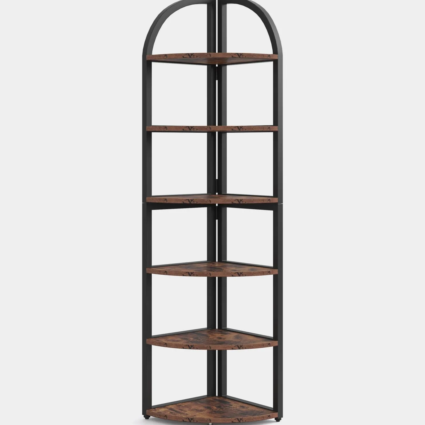 6-Tier Corner Shelf, 71 inch Tall Corner Bookshelf for Small Space