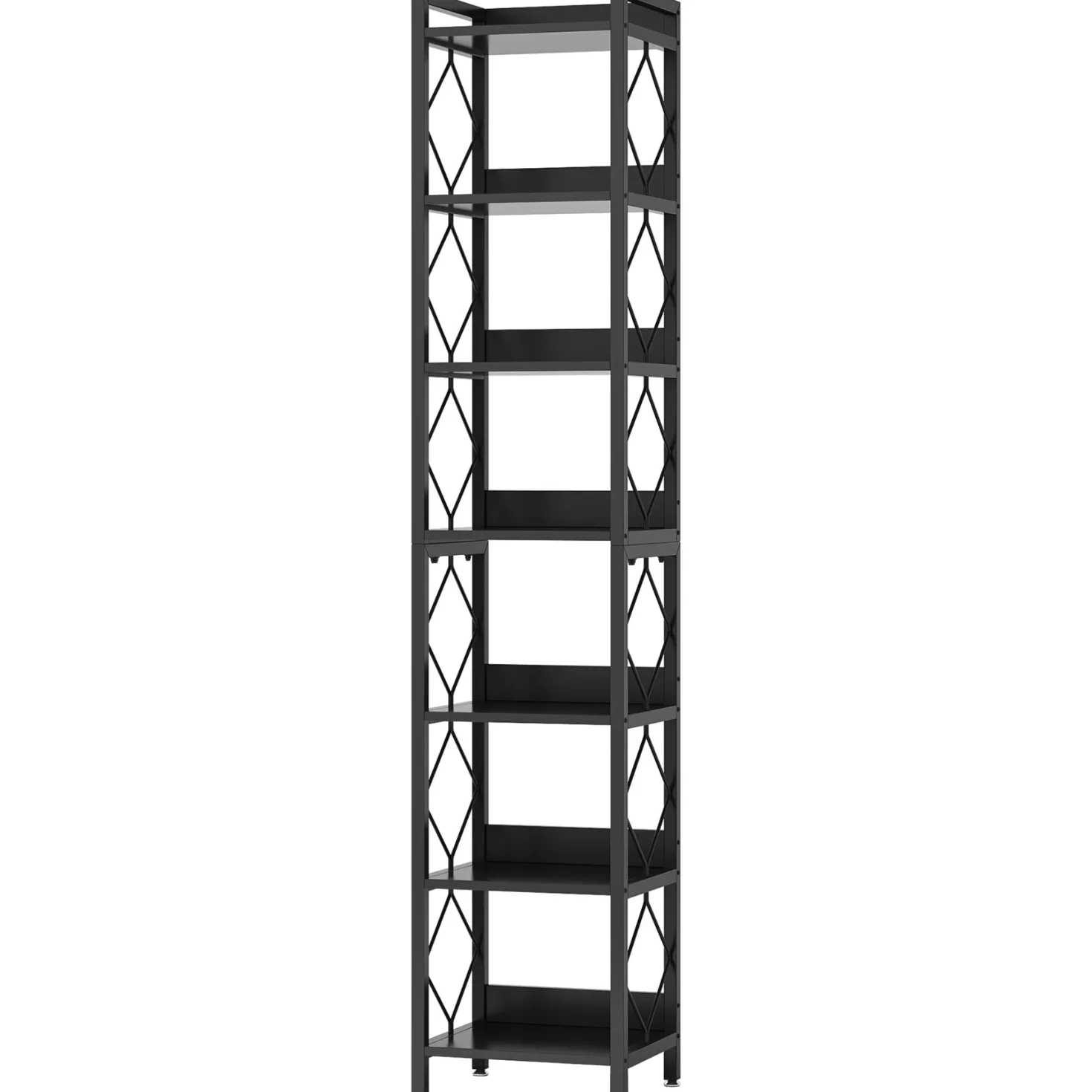 7-Tier Corner Shelf, 78.7" Narrow Bookshelf Corner Bookcase