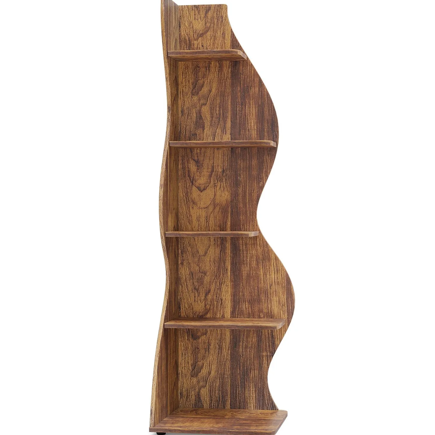 5-Tier Corner Shelf, Modern Wall Corner Bookshelf Bookcase