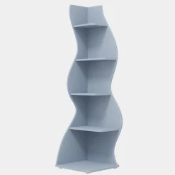 5-Tier Corner Shelf, Modern Wall Corner Bookshelf Bookcase
